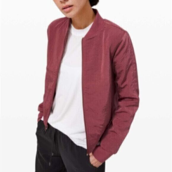 Lululemon reversible water repellant zip Serene Travels bomber jacket - Picture 6 of 10